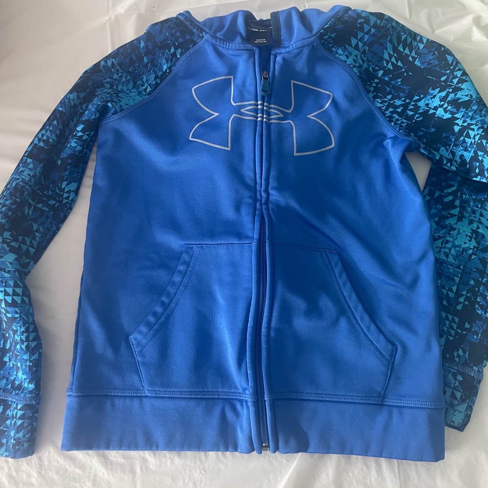Under Armour, zip up hoodie, blue